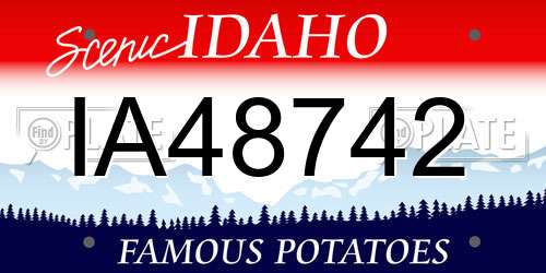 IA48742 Idaho License Plate