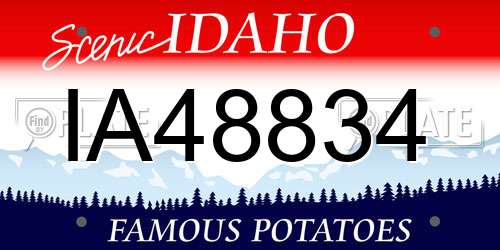 IA48834 Idaho License Plate