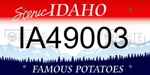 IA49003 Idaho License Plate