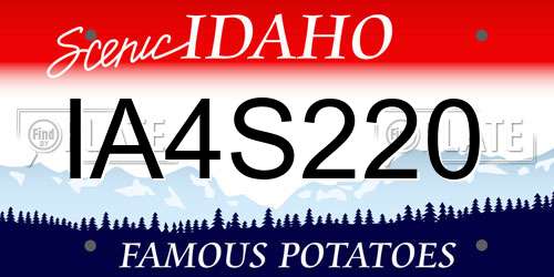 IA4S220 Idaho License Plate
