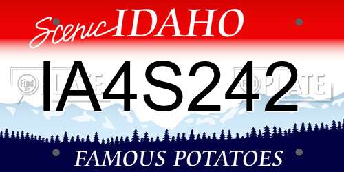 IA4S242 Idaho License Plate