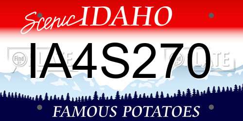 IA4S270 Idaho License Plate