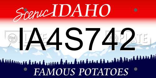 IA4S742 Idaho License Plate