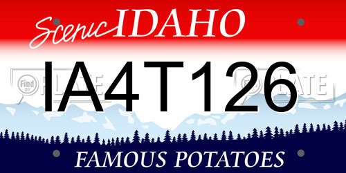 IA4T126 Idaho License Plate