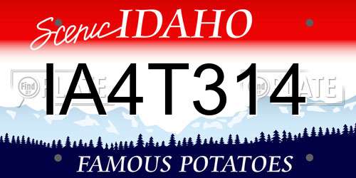 IA4T314 Idaho License Plate