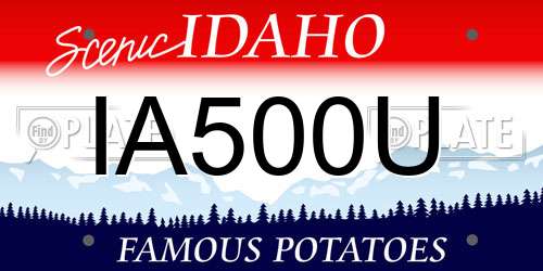 IA500U Idaho License Plate