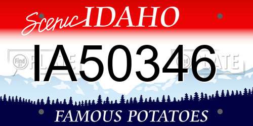 IA50346 Idaho License Plate