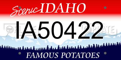 IA50422 Idaho License Plate