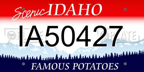 IA50427 Idaho License Plate