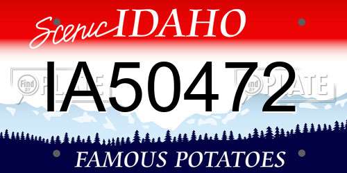 IA50472 Idaho License Plate