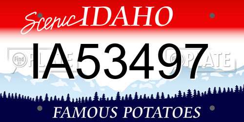 IA53497 Idaho License Plate