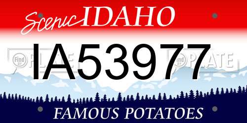 IA53977 Idaho License Plate