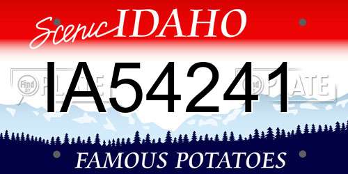 IA54241 Idaho License Plate