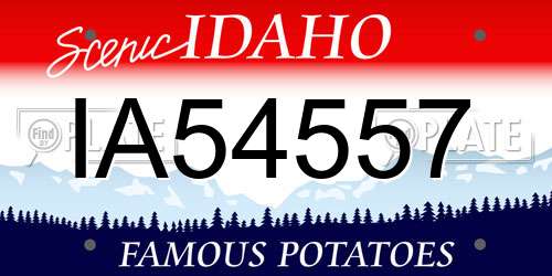 IA54557 Idaho License Plate