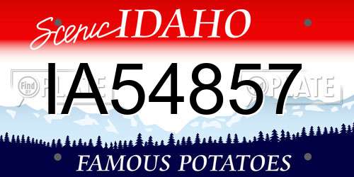 IA54857 Idaho License Plate