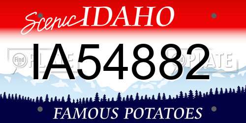 IA54882 Idaho License Plate