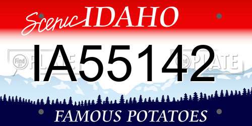 IA55142 Idaho License Plate