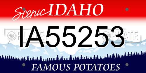 IA55253 Idaho License Plate