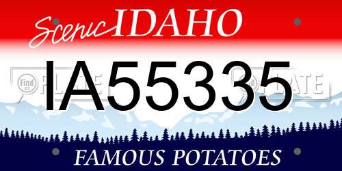 IA55335 Idaho License Plate