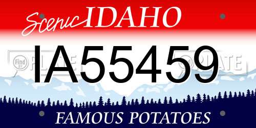 IA55459 Idaho License Plate