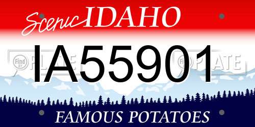 IA55901 Idaho License Plate