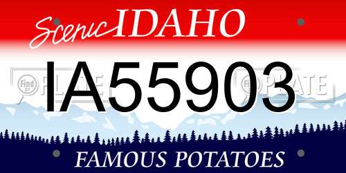 IA55903 Idaho License Plate
