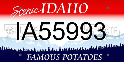 IA55993 Idaho License Plate