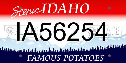 IA56254 Idaho License Plate