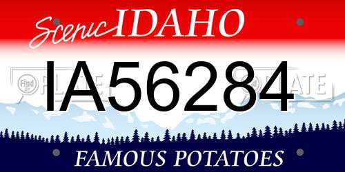 IA56284 Idaho License Plate