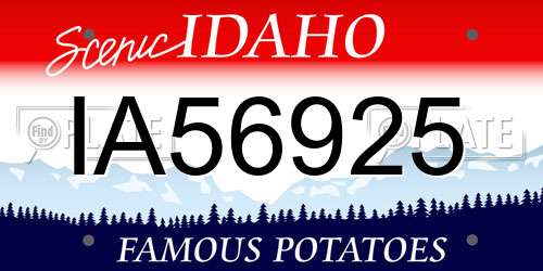 IA56925 Idaho License Plate