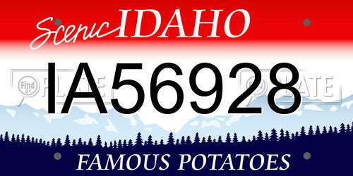 IA56928 Idaho License Plate
