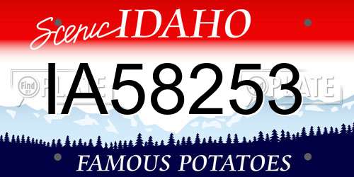 IA58253 Idaho License Plate