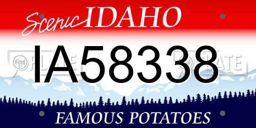 IA58338 Idaho License Plate