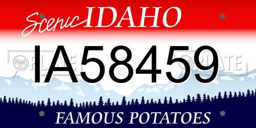IA58459 Idaho License Plate