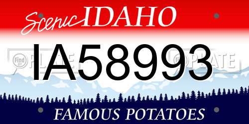 IA58993 Idaho License Plate