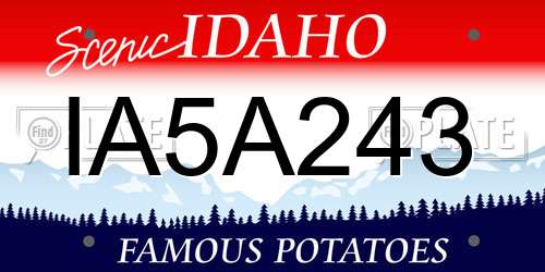 IA5A243 Idaho License Plate