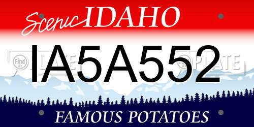 IA5A552 Idaho License Plate