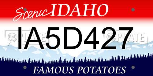 IA5D427 Idaho License Plate