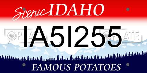 IA5I255 Idaho License Plate