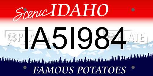 IA5I984 Idaho License Plate