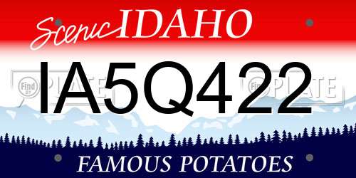 IA5Q422 Idaho License Plate