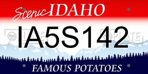 IA5S142 Idaho License Plate