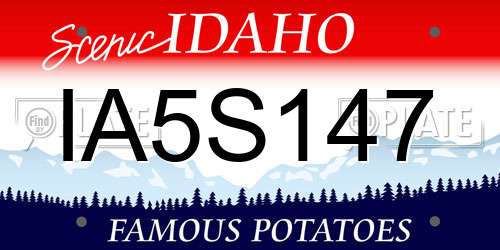 IA5S147 Idaho License Plate