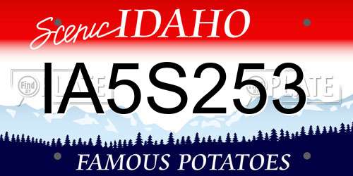 IA5S253 Idaho License Plate