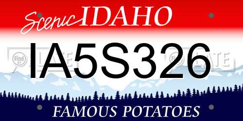 IA5S326 Idaho License Plate