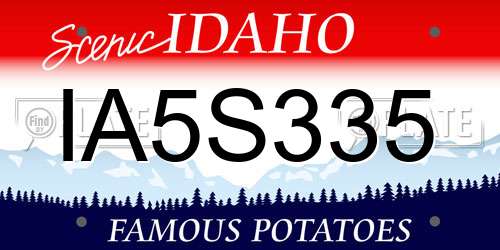 IA5S335 Idaho License Plate