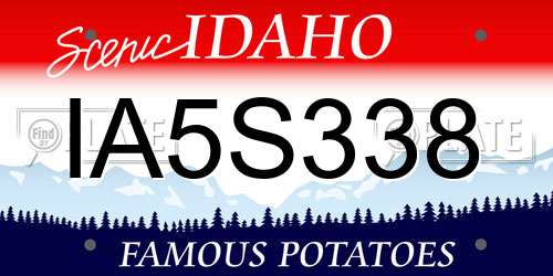 IA5S338 Idaho License Plate