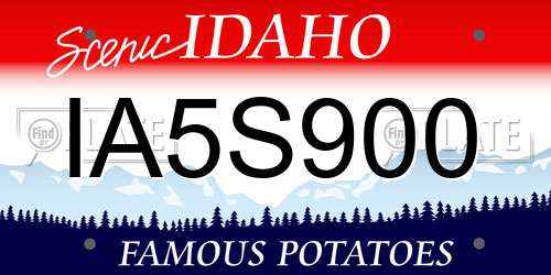 IA5S900 Idaho License Plate