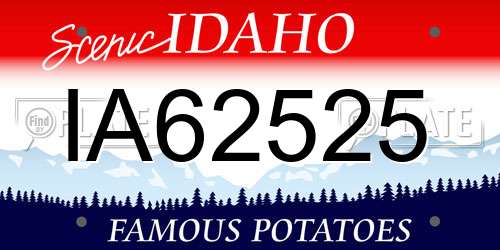 IA62525 Idaho License Plate