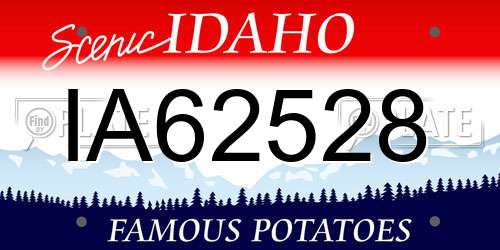 IA62528 Idaho License Plate